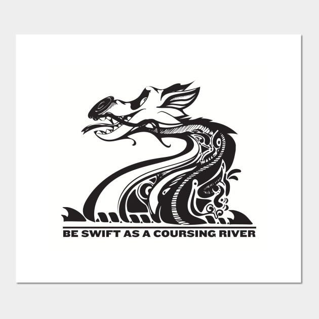Swift as a coursing river (Black ink) TShirt Mushu